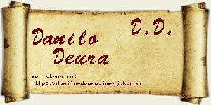 Danilo Deura vizit kartica